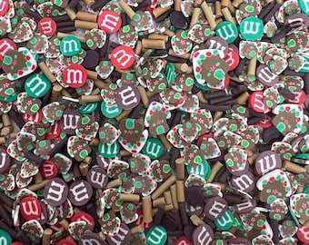 Chocolate Gingerbread Land Mix Polymer Clay Slices: Nail art, Resin crafts (Non-Edible)