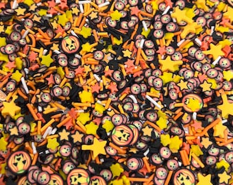 Jack 'o latern is the Star Nail Resin Art Slime lip gloss Fimo Polymer Clay Slices *NON-EDIBLE sprinkles*