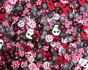 Happy Valloween Mix Polymer Clay Slices: Nail art, Resin crafts (Non-Edible)