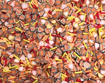 I love Pumpkin Pie Mix Polymer Clay Slices: Fall Nail Art, Resin Craft (Non-Edible)