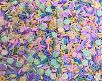 Springtime Pastels Mix Nail Resin Art Fimo Polymer Clay Slices *NON-EDIBLE sprinkles*