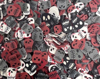 Skull Variety Polymer Clay Slices: Nail Art, Resin Crafts (NON-Edible)