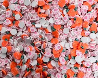 Easter Bunny Paws Mix Nail Resin Art lip gloss cuticle oil soap Fimo Polymer Clay Slices *NON-EDIBLE sprinkles*