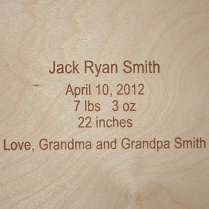 Engraving for Personalized Puzzle or Stool