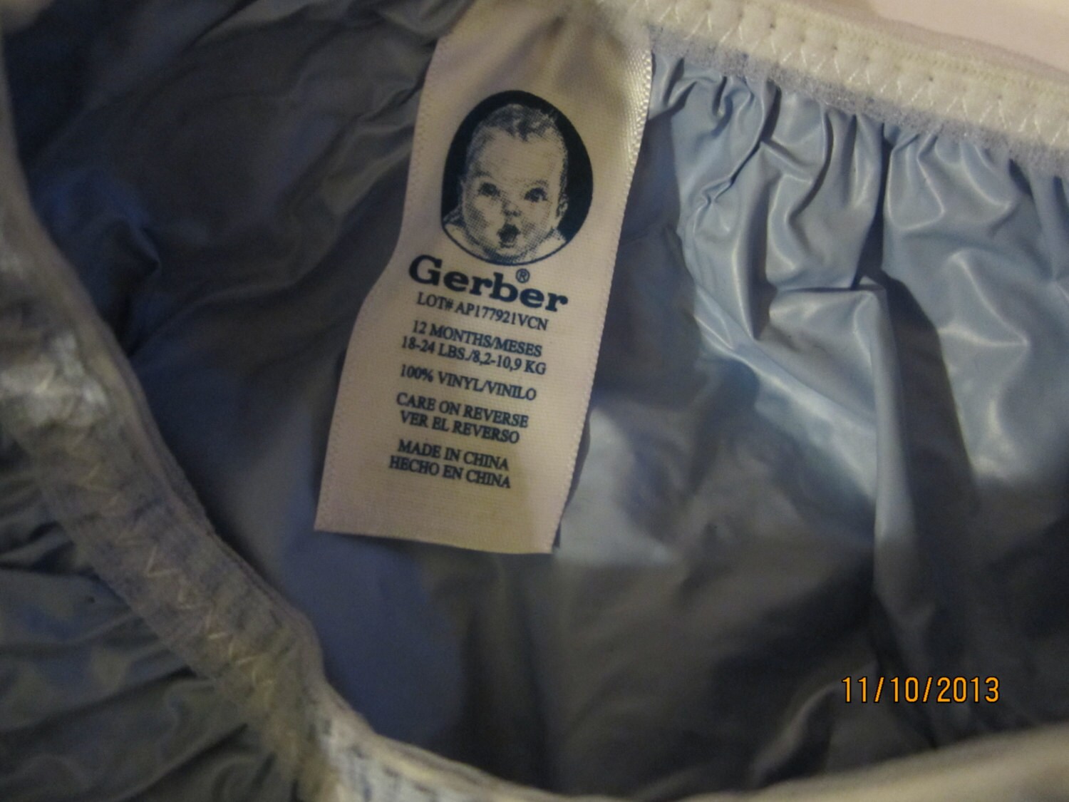 VINTAGE GERBER VINYL rubberized baby pants 12 M Cloth Diaper Etsy
