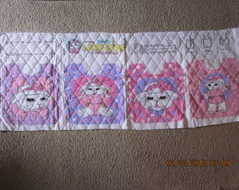 Last one Hearts VINTAGE Shari Lewis  Baby LAMB Chop & Friends BIBS fabric craft panel Set of 4