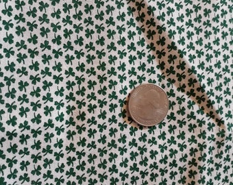 2 yards Miniature Shamrocks St. PATRICK'S Day fabric for Masks, quilts