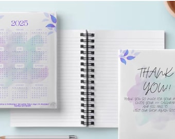 2025 Full Calendar Year on One Page | Printable Calendar | Printable | 2025 | Annual Calendar | Printable 2025