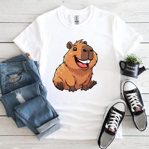 Cute Capybara Png, Capybara Lovers Gift, Cartoon, Pet Lovers, Cute Animals, T-Shirt Design, DTF, Digital Download