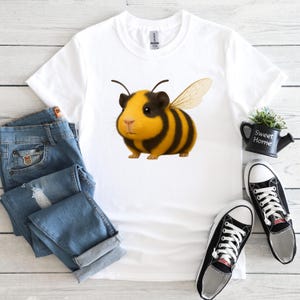 Bee Guinea Pig Png, Guinea Pig Lovers Gift, Pet Lovers, Cute Animals, T-Shirt Design, DTF, Digital Download