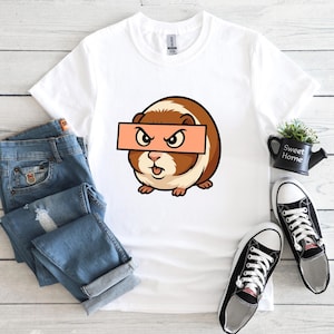 Angry Guinea Pig Png, Guinea Pig Lovers Gift, Cartoon, Pet Lovers, Cute Animals, T-Shirt Design, DTF, Digital Download