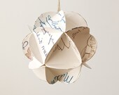 PRÊT à ENVOYER des souhaits manuscrite à l’ornement géométrique papier réutilisé à l’encre bleu/noir