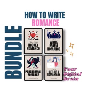 BUNDLE: How to Write Romance - Paranormal Romance, Hockey Romance, Mafia Romance, and Romantasy  |  Worldbuilding Template | Indie Author