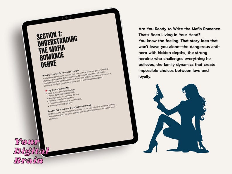 How to Write Mafia Romance Writing Workbook | 70 Page Digital Guide | Character Development | Cultural Sensitivity | Romance Writers