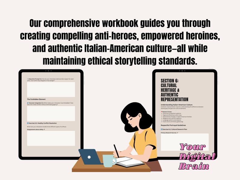 How to Write Mafia Romance Writing Workbook | 70 Page Digital Guide | Character Development | Cultural Sensitivity | Romance Writers