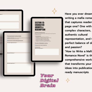 How to Write Mafia Romance Writing Workbook | 70 Page Digital Guide | Character Development | Cultural Sensitivity | Romance Writers