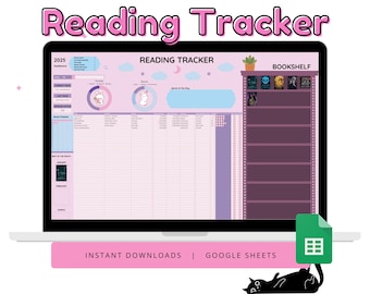 Reading Tracker | Digitaler Buch Tracker | Google Sheets Vorlage | Leselogbuch | Buch Journal | Buch-Planer | Digitaler Planer