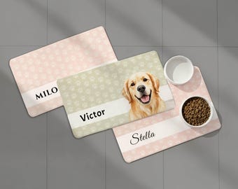 Personalized Dog Food Mat: Custom Pet Placemat, Waterproof & Non-Slip
