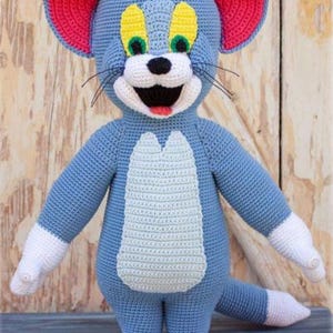 Tom Cat Amigurumi Crochet Pattern PDF | Digital Download | Cartoon Character Stuffed Toy | DIY Handmade Plushie Pattern
