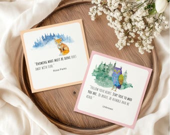 Mini biglietti di auguri stampabili per bambini sulla gentilezza, biglietti di auguri con affermazioni positive, biglietti di incoraggiamento per il pranzo, download digitale