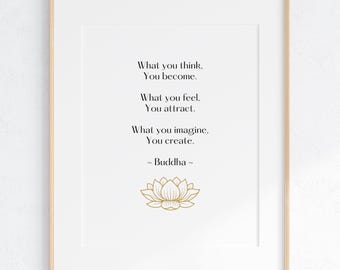 Buddha Quote Art Print: Inspirational Mental Health Decor (Digital Download)