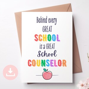 Carte de remerciement pour professeur d'école à imprimer, carte de remerciement pour moniteur pour cadeau de fin d'année, modèle de carte pliable à téléchargement immédiat PDF