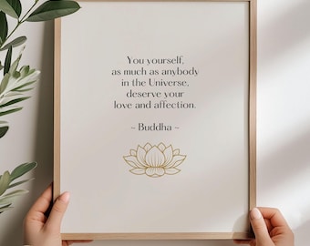 Buddha Quote Print, Mindfulness Art, Yoga Gift (Digital Download)