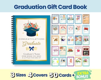 Graduation Gift Card Book, Open When Holders (Digital Download PDF)