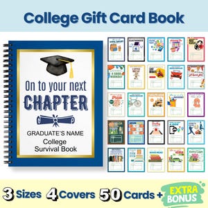College cadeaubon boek 2025, middelbare school afstudeer cadeaubon boek voor jongen, college gebonden cadeaubon boek 5 x 7, 4 x 6 en US Letter, DIGITALE pdf