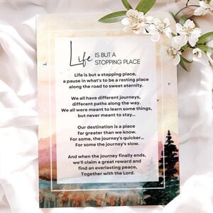 Carta del Cielo, regalo conmemorativo, poema de condolencias por la pérdida de una madre, arte de duelo, recuerdo conmemorativo, impresión digital