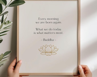 Buddha Quote Wall Hanging Poster DIGITAL PRINT: Spiritual Wall Art for Inspirational Home Decor, Yoga Studio, Meditation Room, 10 JPG Sizes