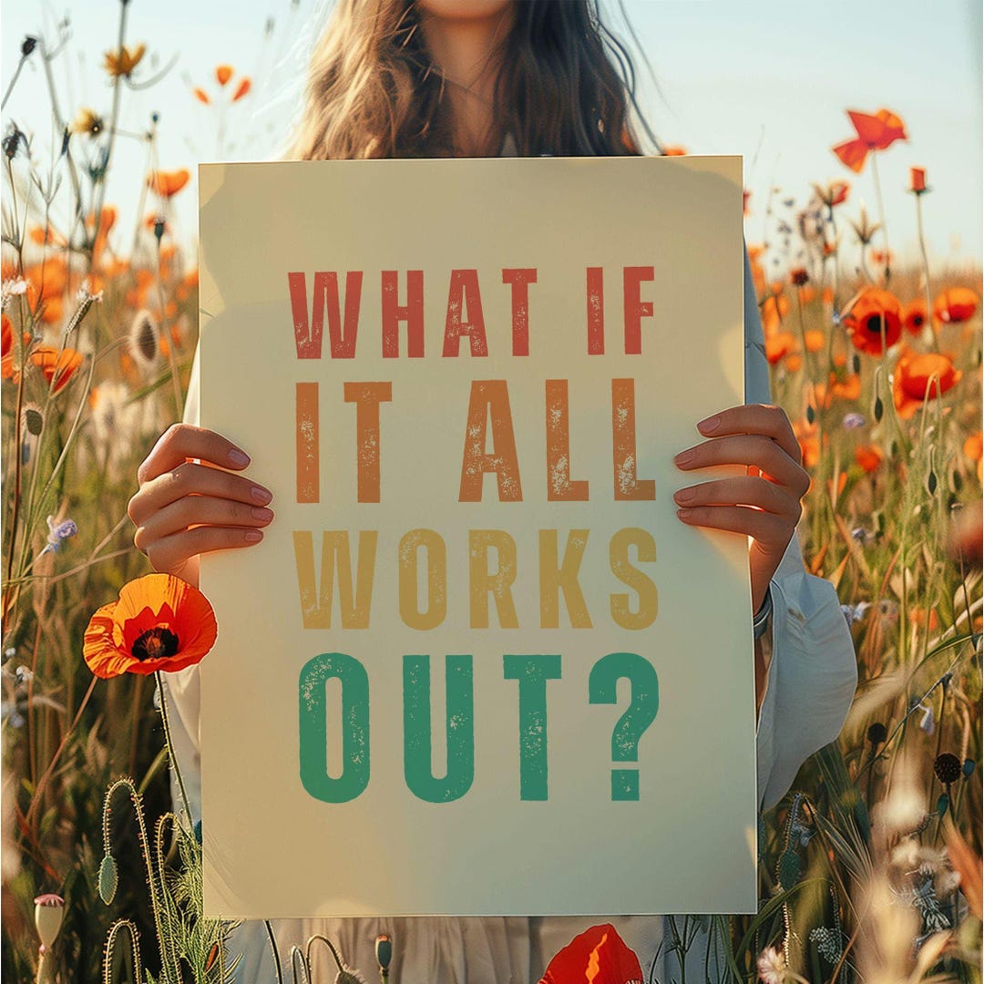 What If It All Works Out Wall Print, Teen Mental Health Poster, Words of Encouragement Poster, Women Motivational Poster, Apartment Decor - Etsy Japan