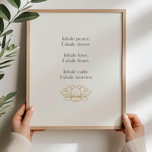 Inhale Exhale Yoga Print – Spiritual Meditation Wall Art (Digital Download)