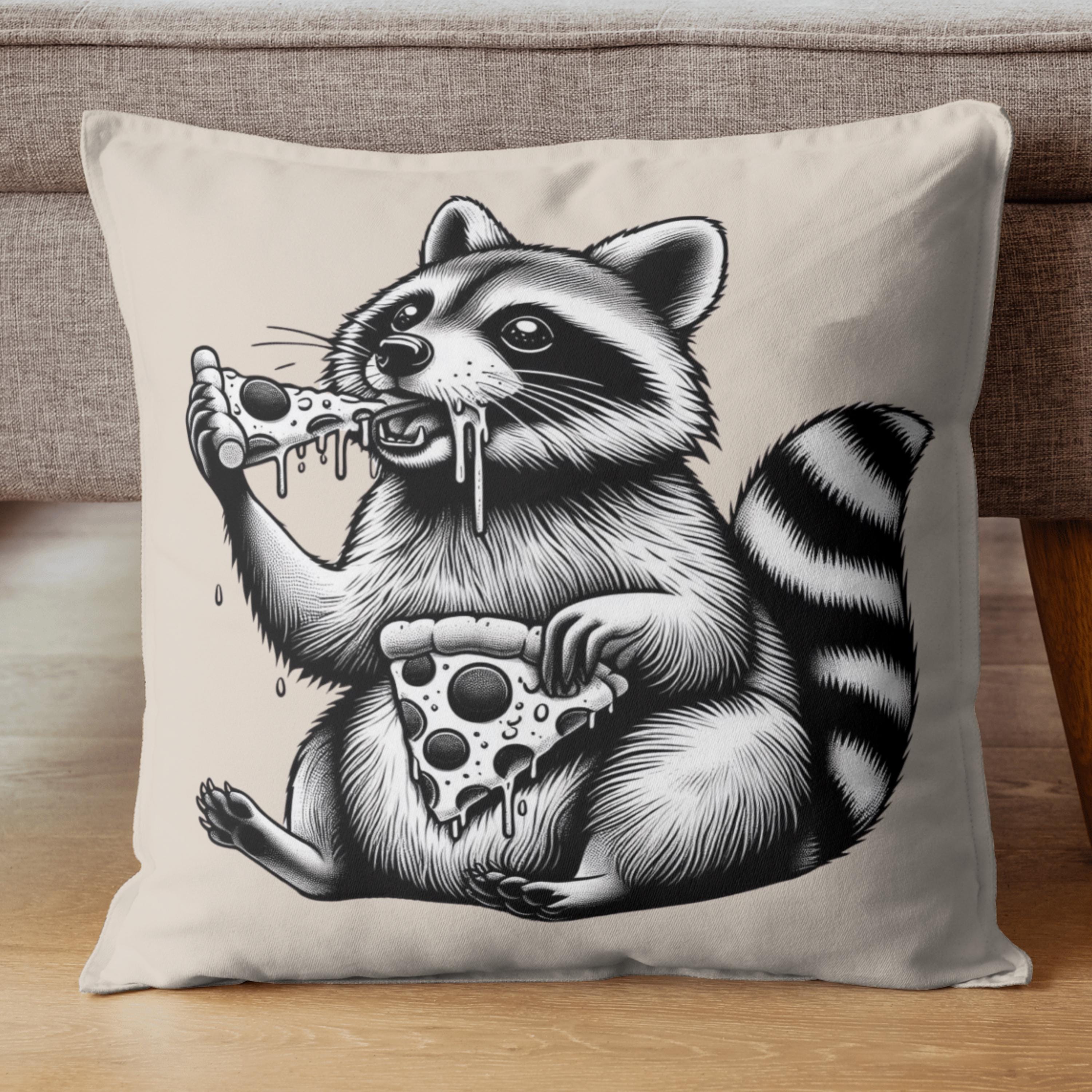 Pizza-eating Raccoon Svg - Funny Raccoon Pdf - Fat Raccoon Svg