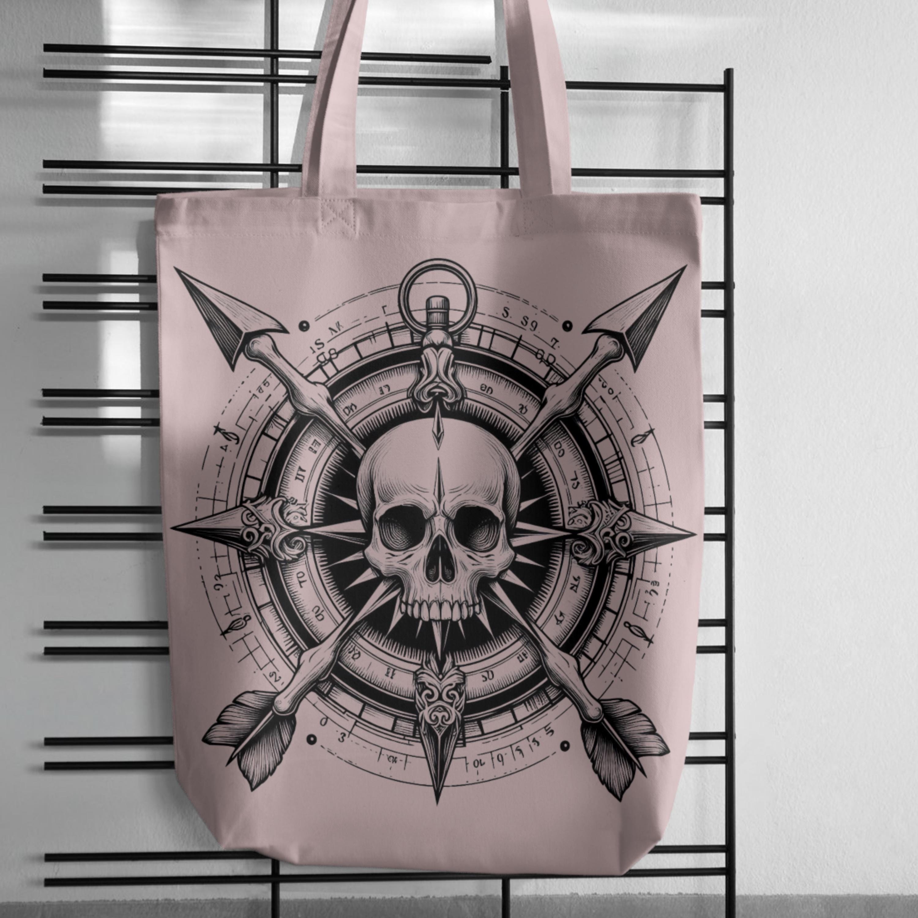 Skull Compass Svg - Pirate Compass Svg - Gothic Skull Digital Art ...