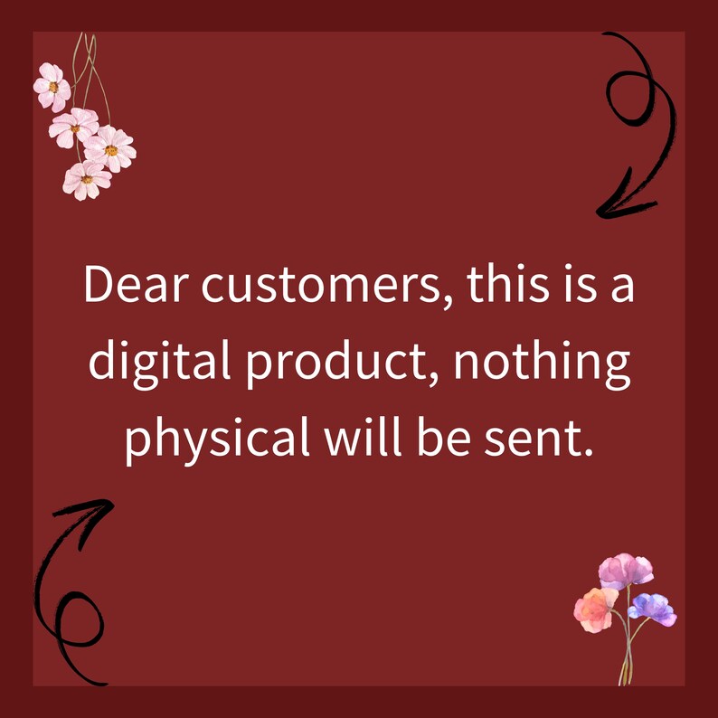 Dear Customers, This is a digital product, nothing physicalwill be sent