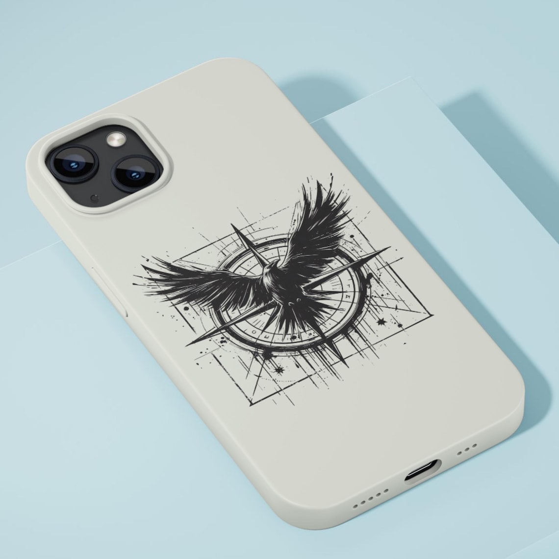 Raven and Compass PNG - Gothic Raven Clipart - Compass SVG Design ...