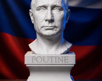 Weiße Büste der Volksbefreiungsarmee von Wladimir Putin – Russischer Präsident – ​​Zeitgenössische politische Figur – Sammlerstatue