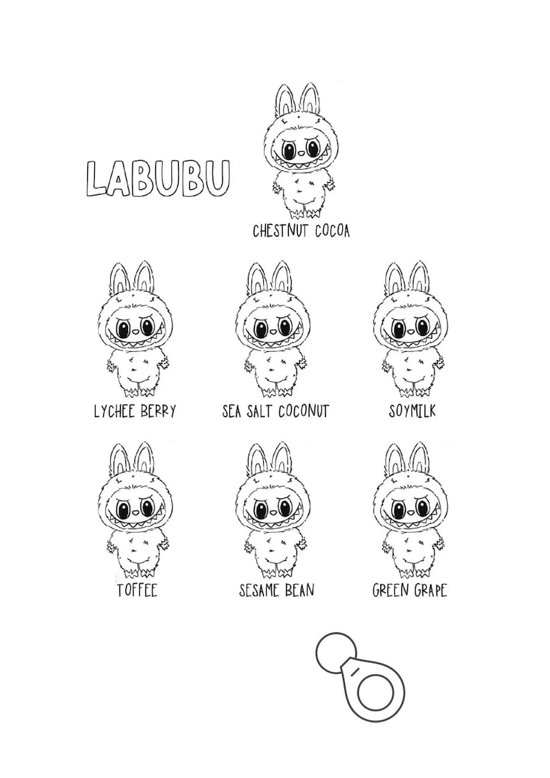 Labubu Coloring Book Etsy Australia