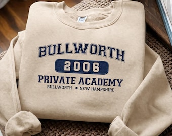 Bullworth Academy 2006 Embroidered Hoodie, Vintage Varsity School Sweatshirt, Retro College Patch Shirt, Gamer Gift