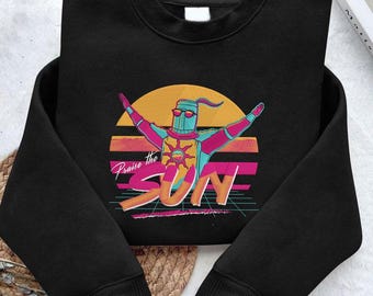 Embroidered Praise The Sun Sweatshirt And Hoodie, Homage Thank God Online Gaming Dark Souls Nerd Gamer Best Seller