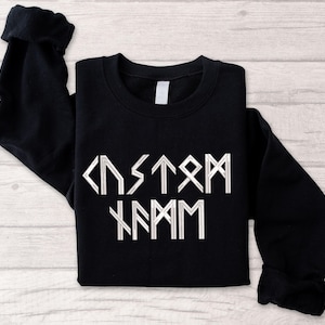 Name in Runes Alphabet Viking Embroidered Sweatshirt, Norse Personalized Futhark Runes Shirt, Custom Norse Shirt, Norse Mythology