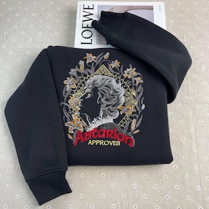 Astarion Portrait Embroidered Sweatshirt, Baldur&#39;s Gate Hoodie, Astarion Sweater , Gift For Gamers, Baldur&#39;s Gate For Fans