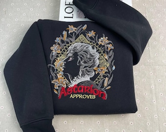 Astarion Portrait Embroidered Sweatshirt, Baldur's Gate Fan Apparel