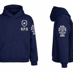 Resident Evil RPD Embroidered Sweatshirt, Raccoon City Police Hoodie, Gamer Gift for Him, Horror Game Shirt, Leon Kennedy Inspired image 5