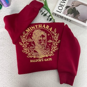 Minthara Embroidered Sweatshirt, Baldur&#39;s Gate Sweatshirt, Baldur&#39;s Gate For Fans, Gift for gamer