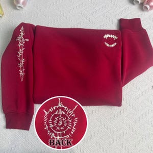 Astarion Tattoo Symbol Embroidered Sweatshirt, Baldur&#39;s Gate 3 Sweatshirt, Baldur&#39;s Gate For Fans, Double-sided embroidered shirt