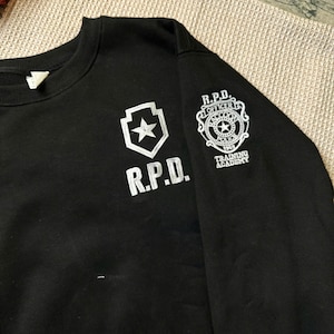 Resident Evil RPD Embroidered Sweatshirt, Raccoon City Police Hoodie, Gamer Gift for Him, Horror Game Shirt, Leon Kennedy Inspired image 4