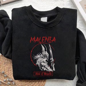Embroidered Malenia Elden Ring Sweatshirt, Elden Ring Hoodie, Gamer Shirt, Gaming Gift, Soulsborne Shirt, Elden Ring Cosplay Shirts