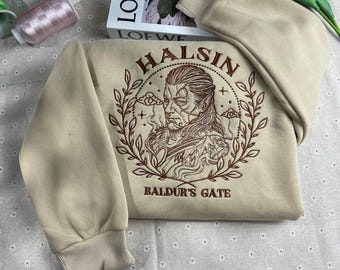 Halsin Embroidered Sweatshirt, Baldur's Gate, Gift for Gamer